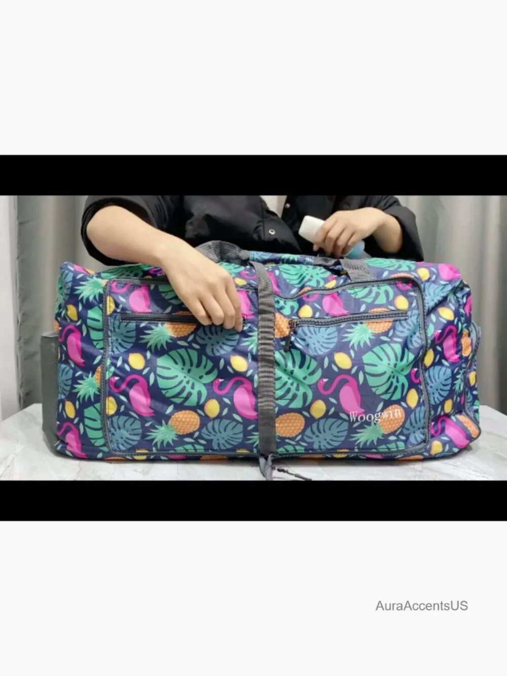 Large Foldable Waterproof Travel Duffel Bag for Gym Sports